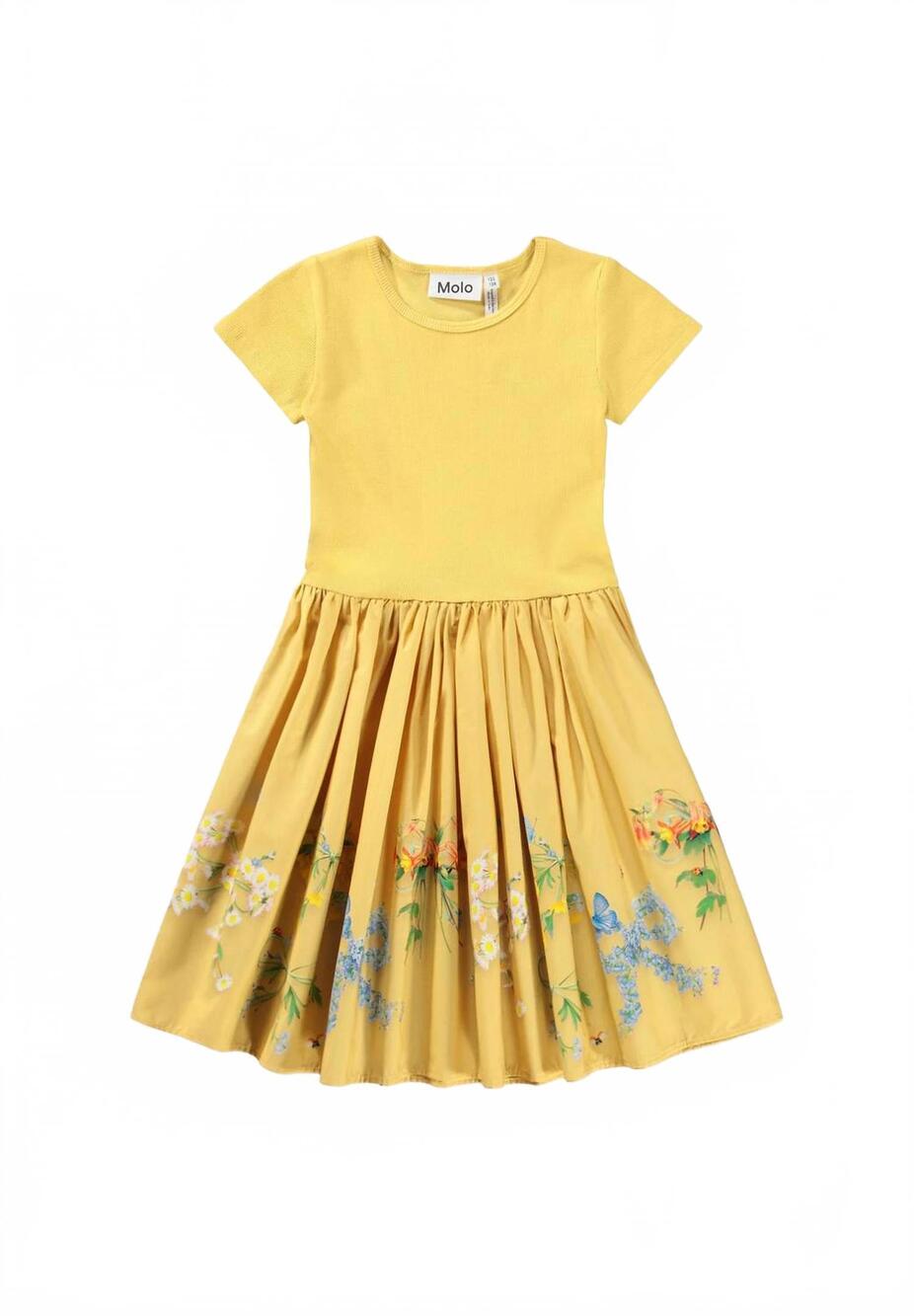 NEW MOLO girls cissa mixed-media graphic dress in dressy bows